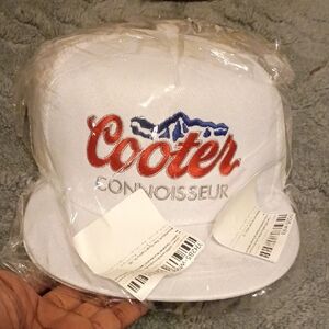 Cooter Connoisseur White Embroidered Snapback Hat